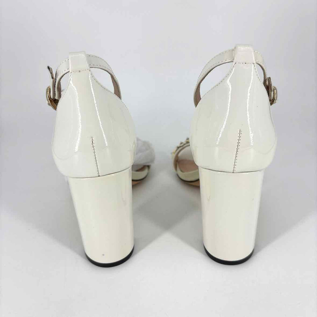 Shoe Size 7 Kate Spade White PATENT Beaded Pumps