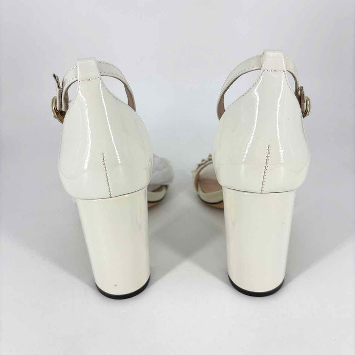 Shoe Size 7 Kate Spade White PATENT Beaded Pumps