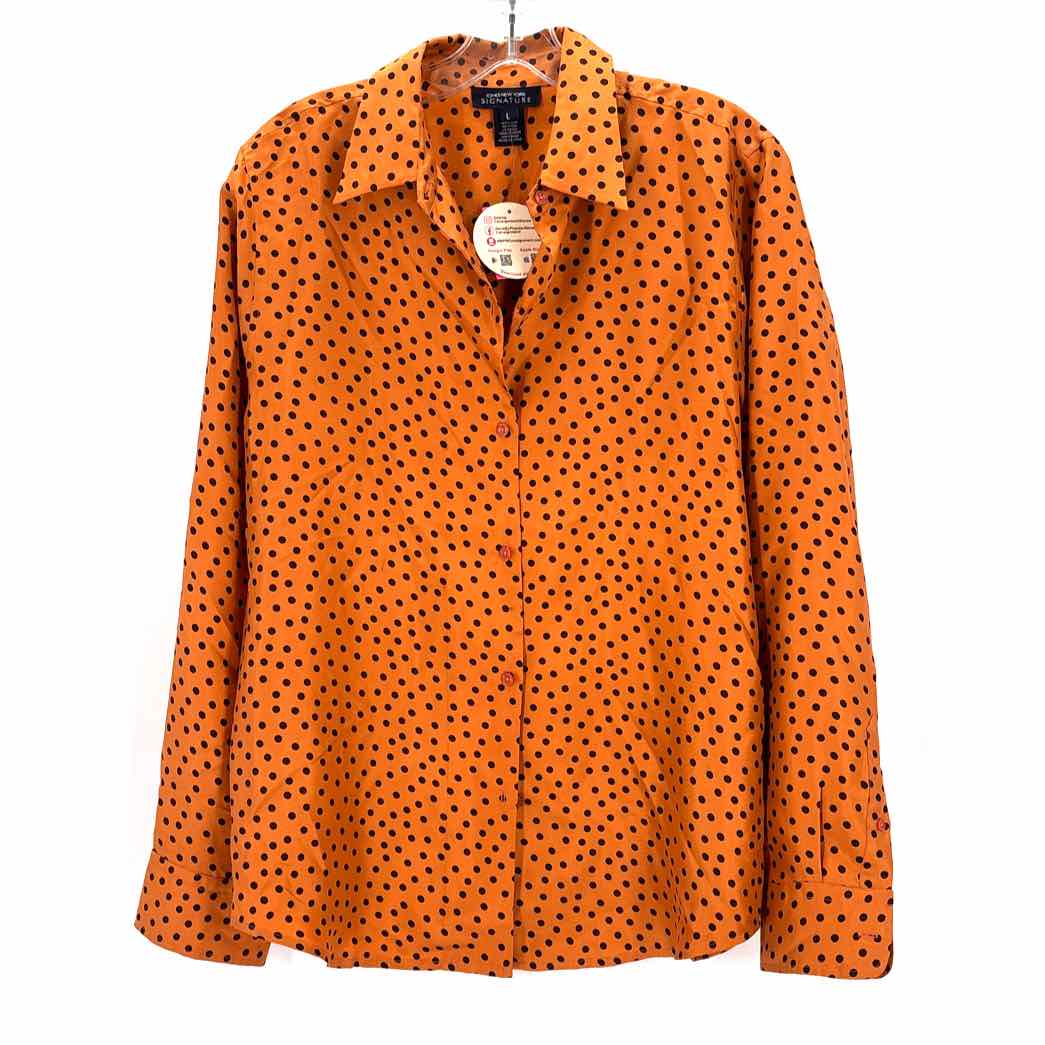 Size L Jones New York Orange Shirt