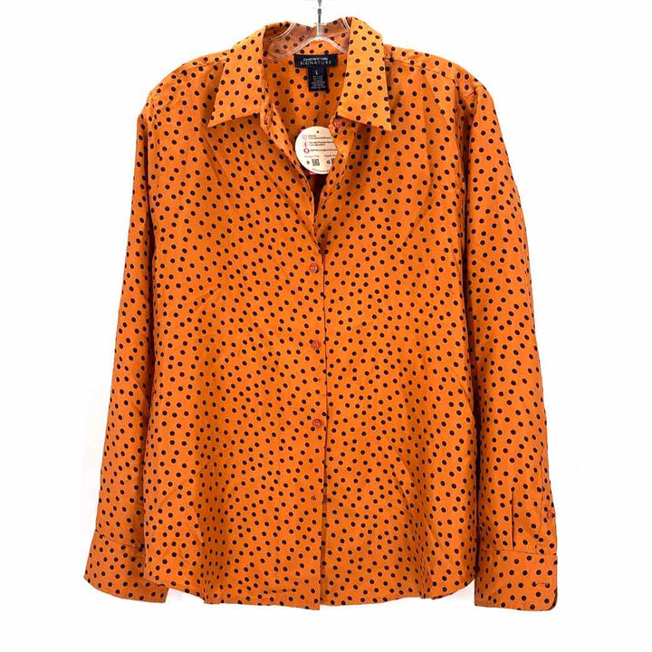 Size L Jones New York Orange Shirt