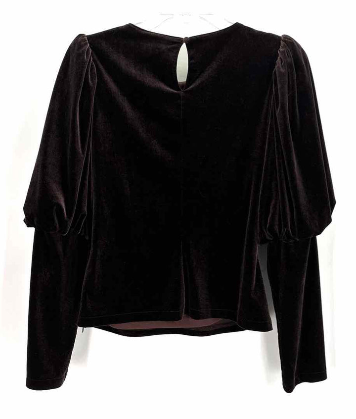 Size M SUNDAY IN BROOKLYN Brown Velvet Shirt