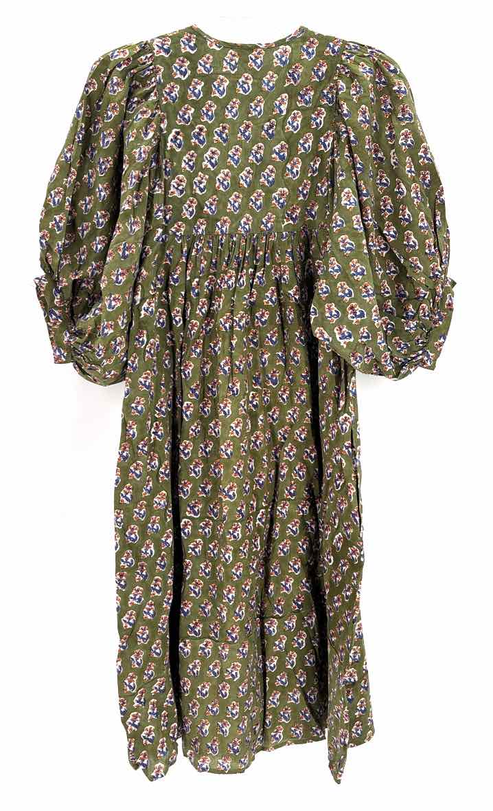 Size M Green Print Dress