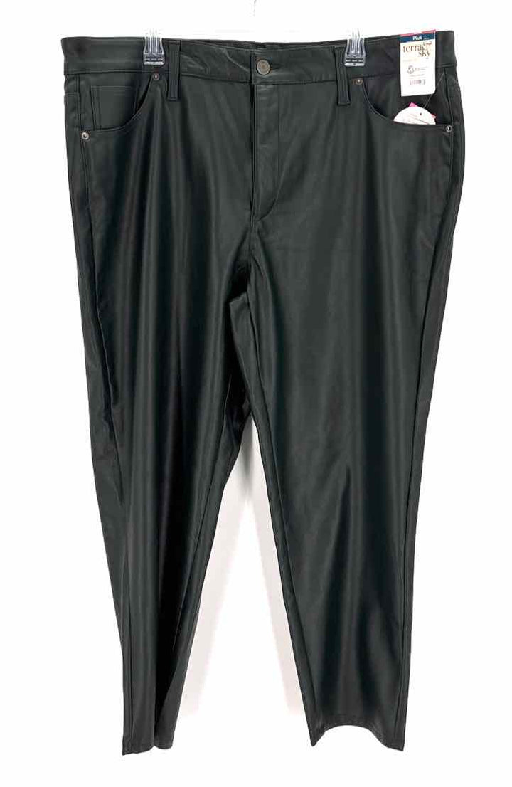 Size 20W Green Faux Leather Pants