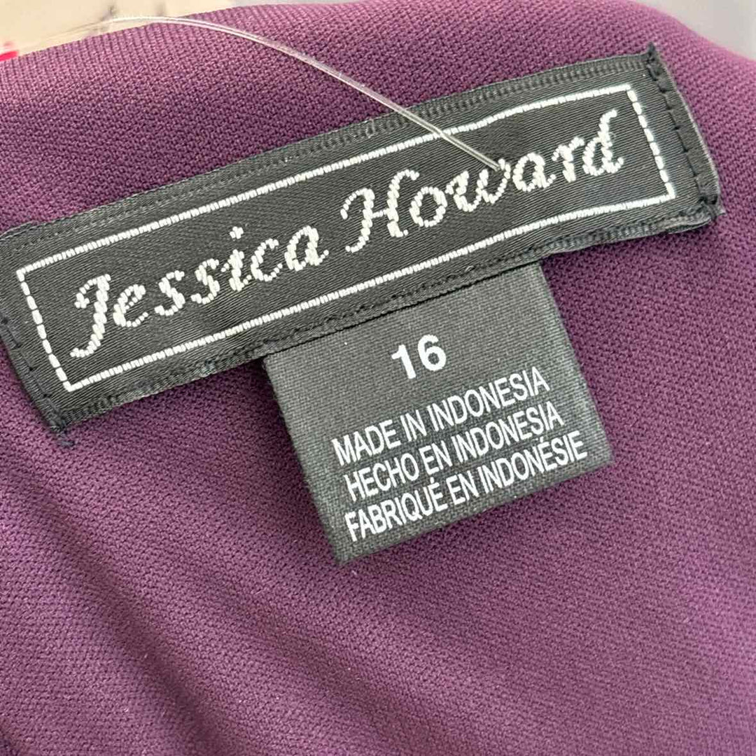 Size 16 JESSICA HOWARD Purple Satin Lace Dress