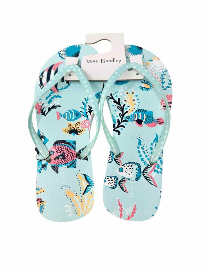 Shoe Size 9-10 VERA BRADLEY Blue Print Sandals
