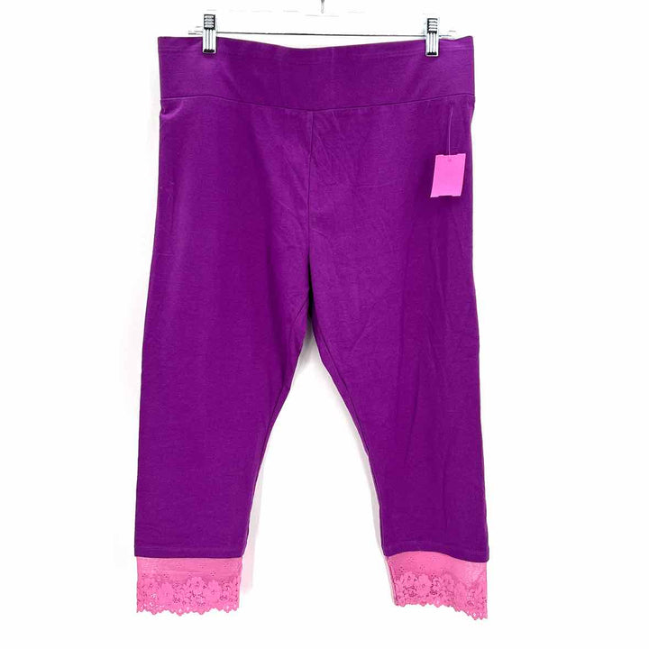 Size M LOGO Purple Leggings