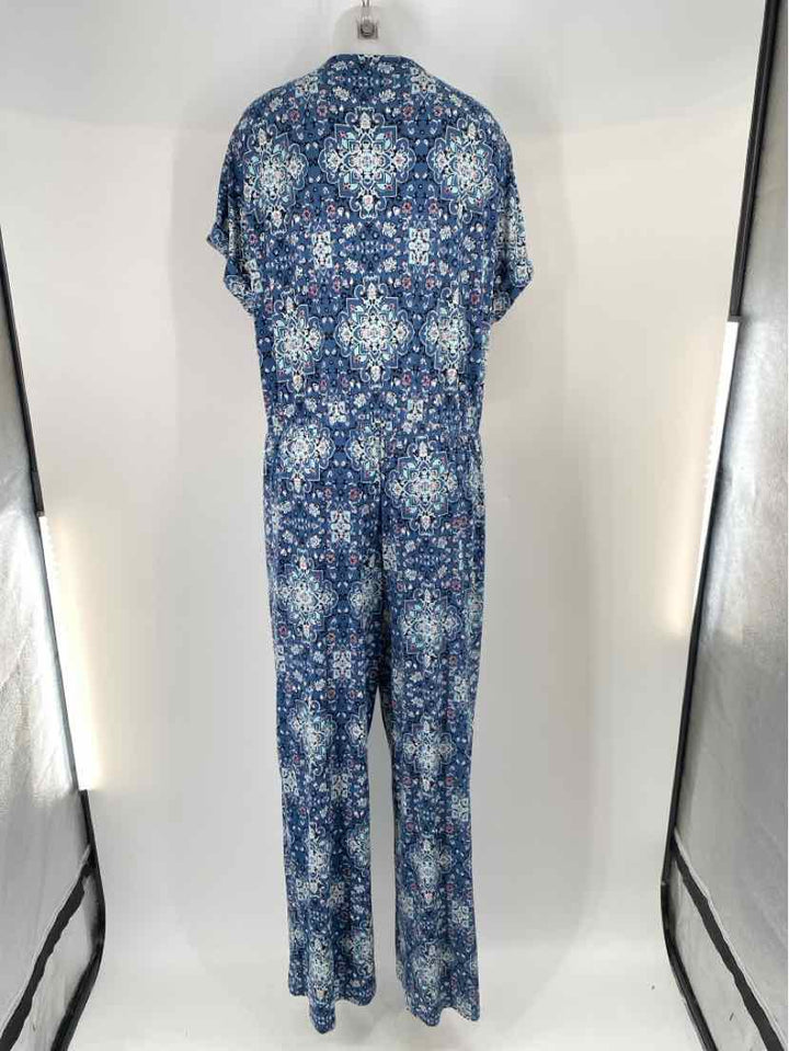 Size XL Style & Co Blue Print Romper
