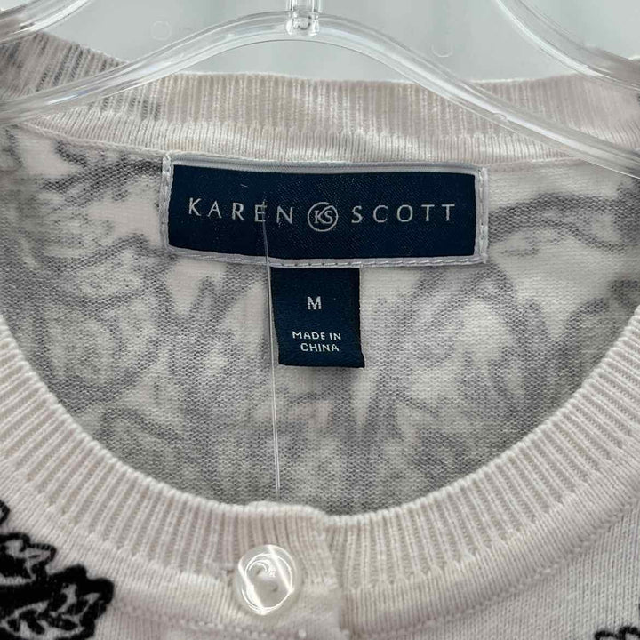 Size M Karen Scott White Sweater