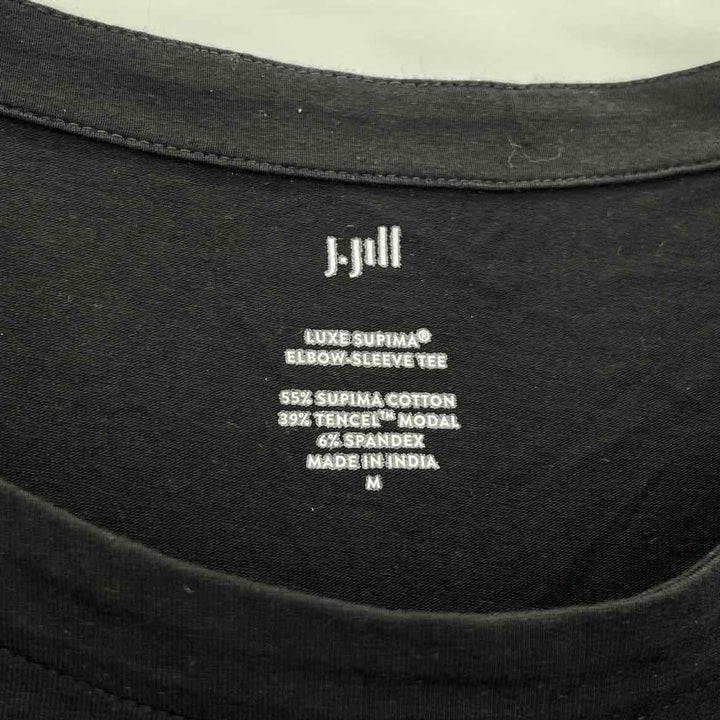 Size M J JILL Black Cotton Tencel Shirt