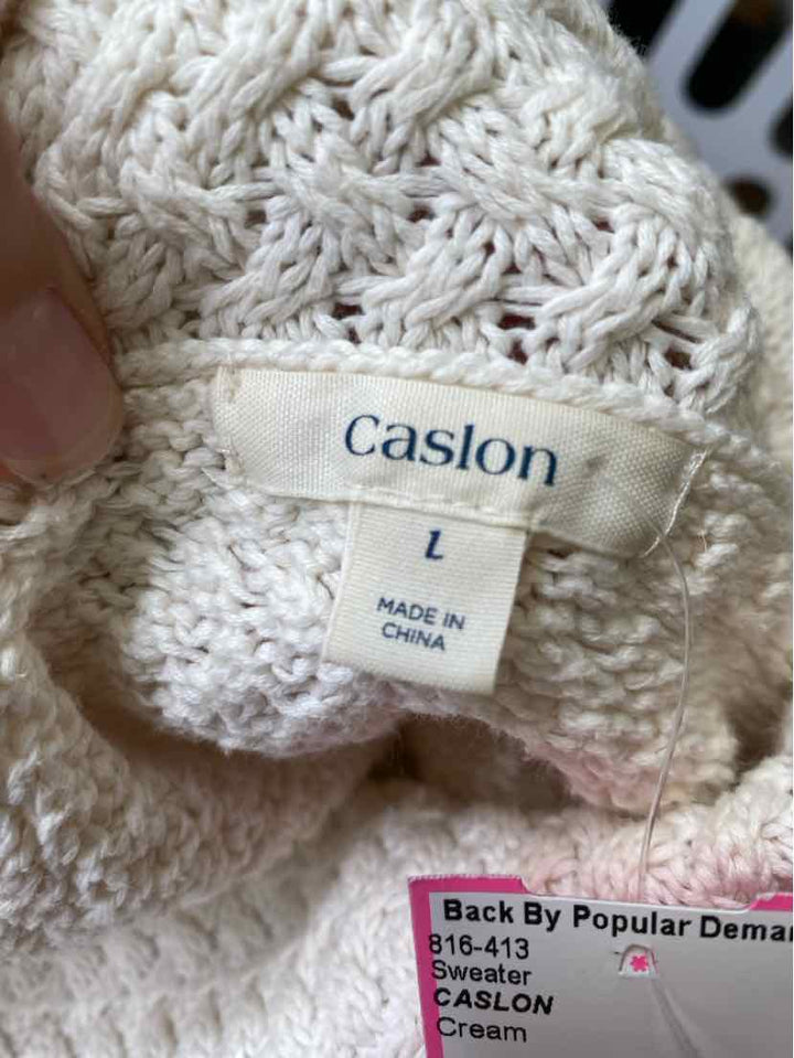 Size L CASLON Cream Sweater