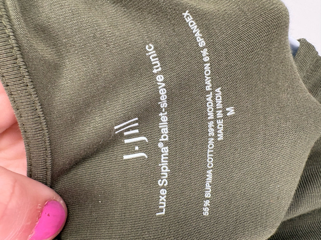 Size M J JILL Olive Cotton Shirt