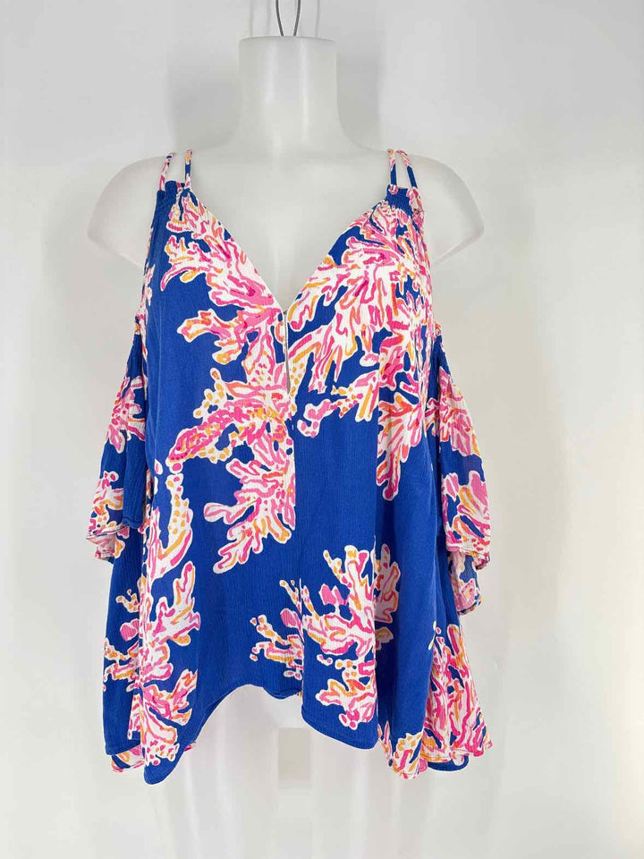 Size XL Lilly Pulitzer Blue Print Shirt