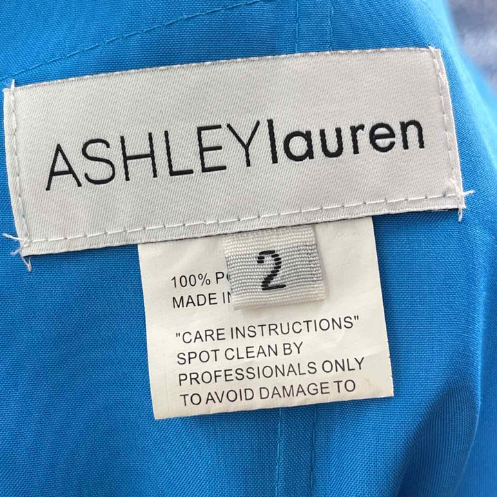 Size 2 Turquoise Satin Dress