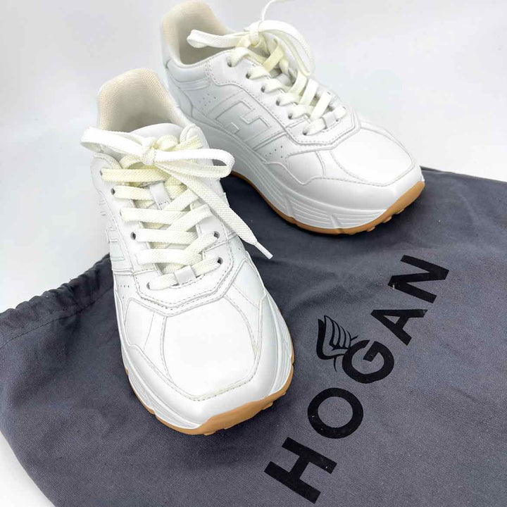 Shoe Size 35.5 White Leather Sneakers