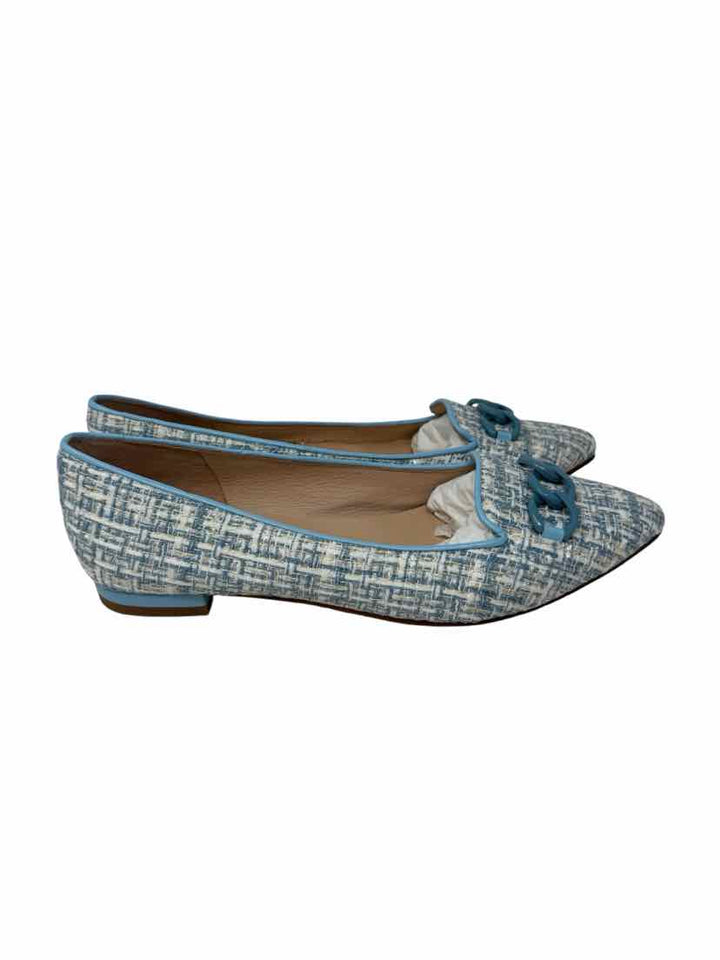 Shoe Size 8 Blue Print Flats