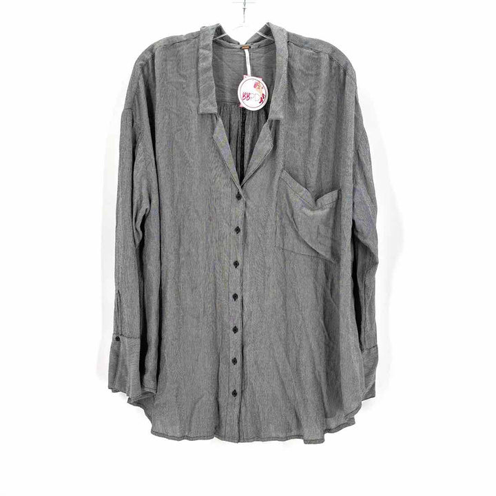 Size L FREE PEOPLE Gray Shirt