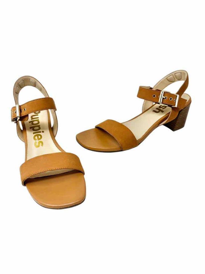 Shoe Size 9 Hush Puppies Tan Leather Sandals