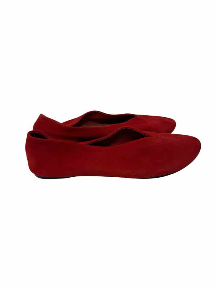 Shoe Size 9 ZARA Red Leather Flats