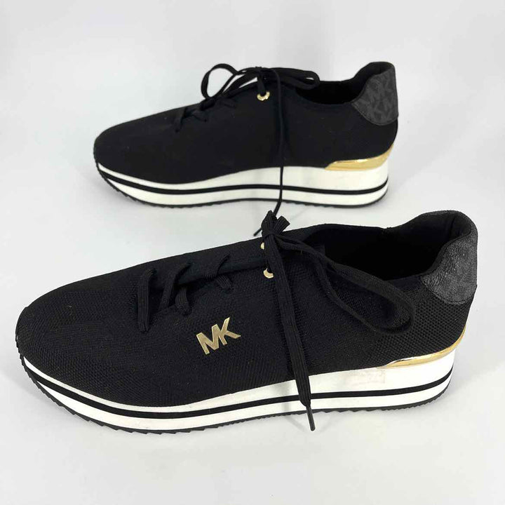 Shoe Size 10 Michael Kors Black Knit Sneakers