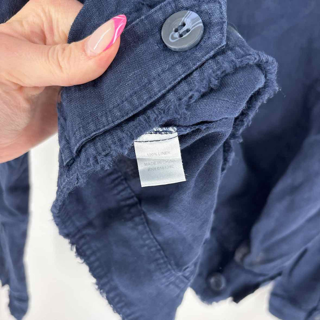Size M Blue Linen Jacket
