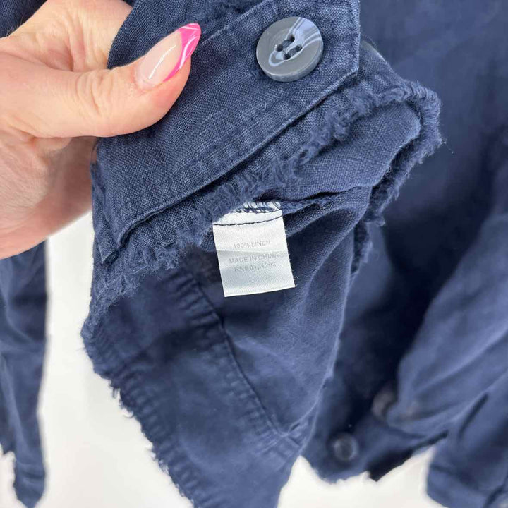 Size M Blue Linen Jacket