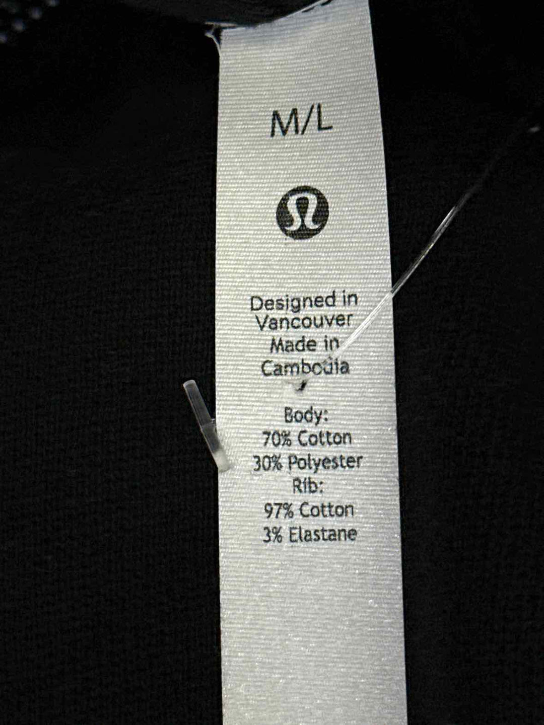 Size M/L Lululemon Black Sweater