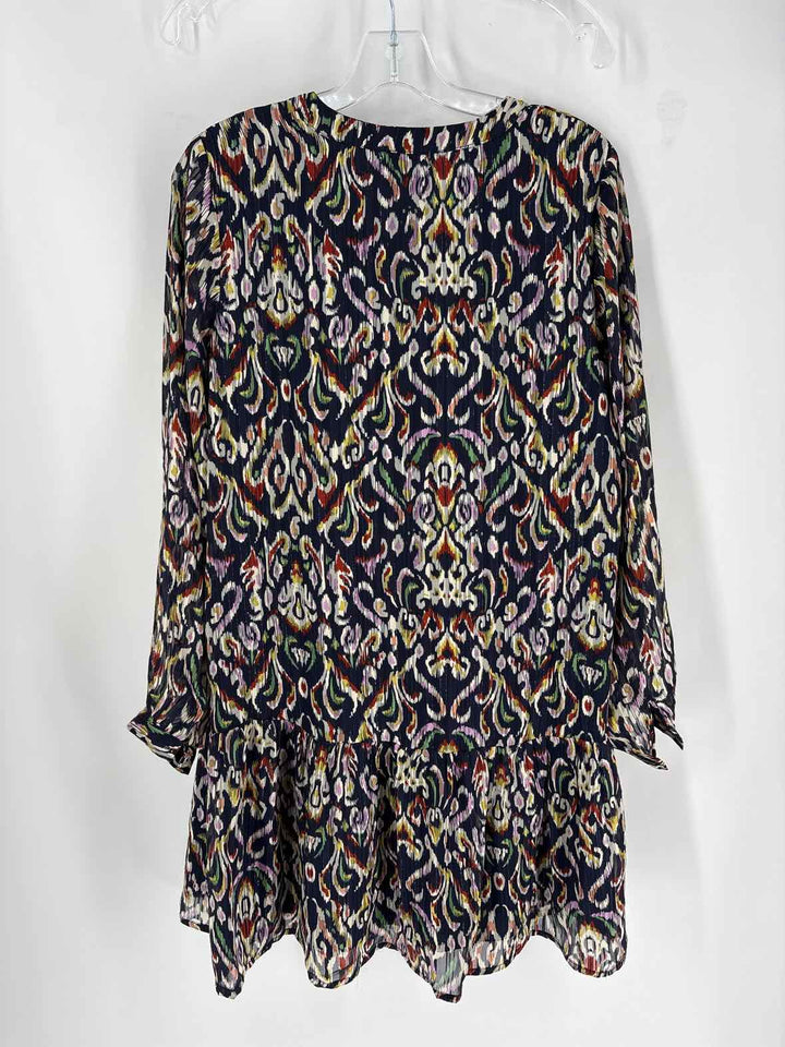 Size S MOLLY BRAKEN Navy Print Dress