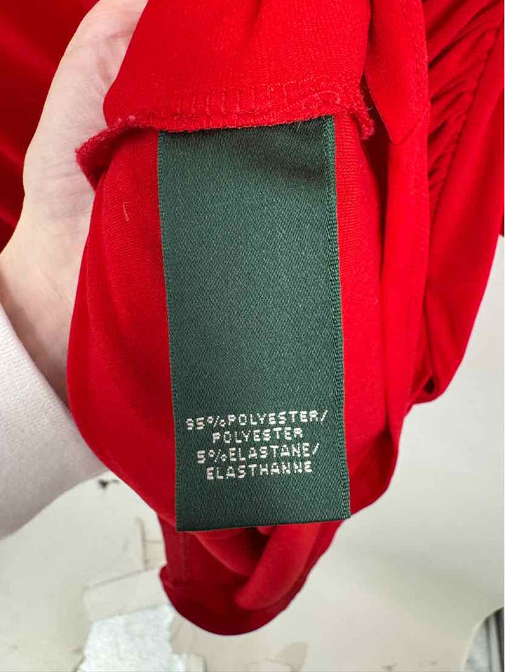Size 4 RALPH LAUREN Red Dress