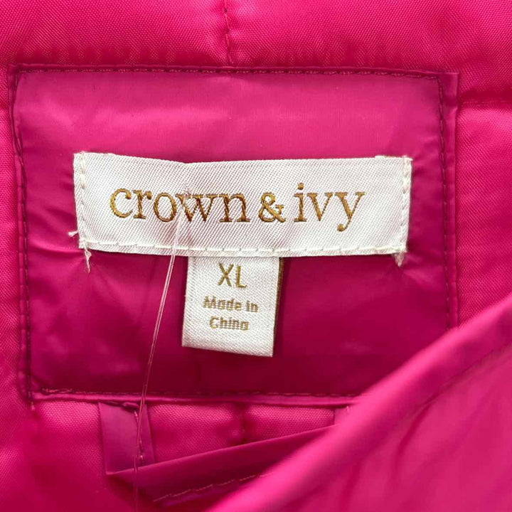 Size XL CROWN & IVY Pink Jacket
