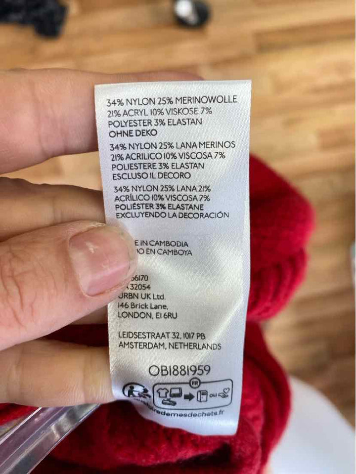 Size M Anthropologie Red Cardigan