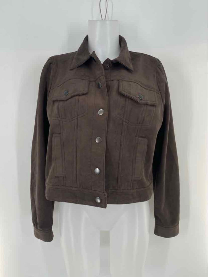 Size XL KUT Brown Suede Jacket