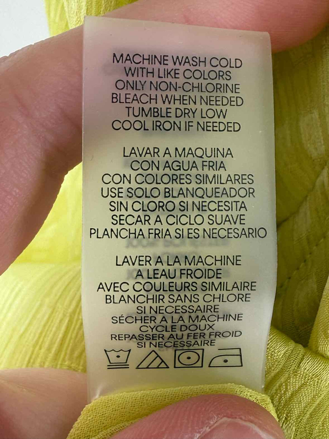 Size 2X Calvin Klein Yellow Shirt