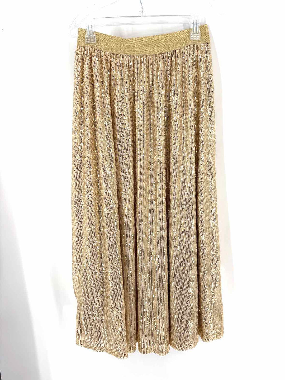 Size L SEE AND BE SEEN Gold Skirt