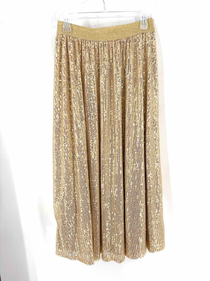 Size L SEE AND BE SEEN Gold Skirt