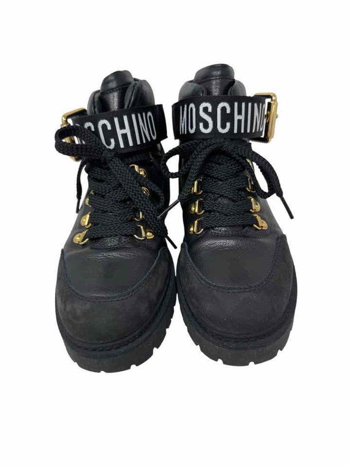 Shoe Size 36 Moschino Black Leather Boots