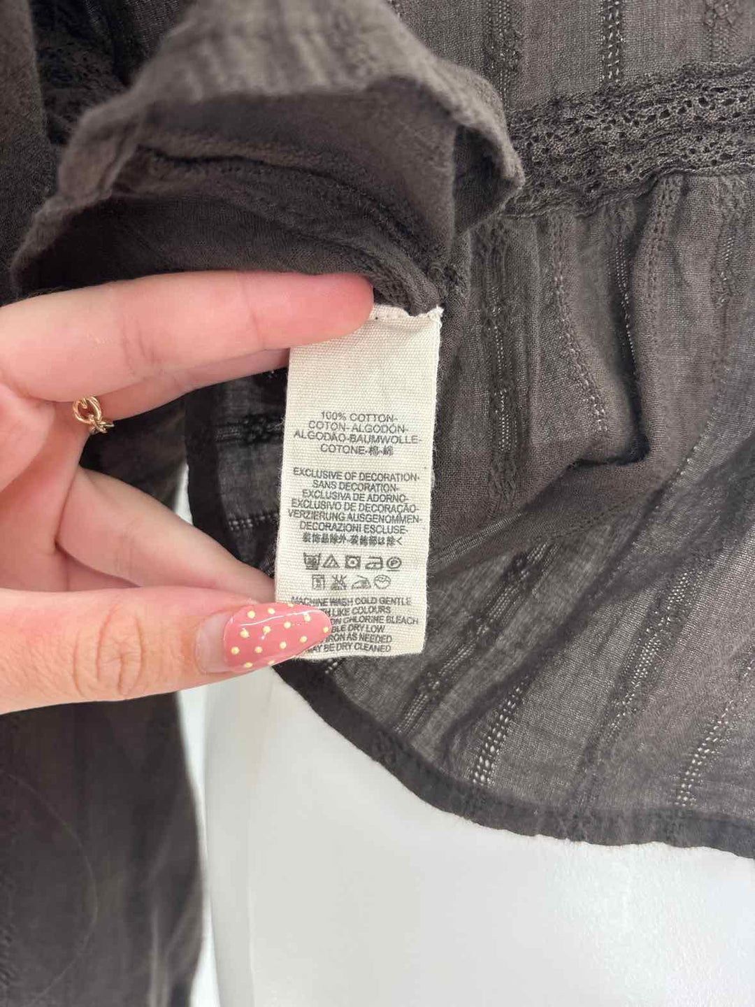 Size M FREE PEOPLE Brown Shirt