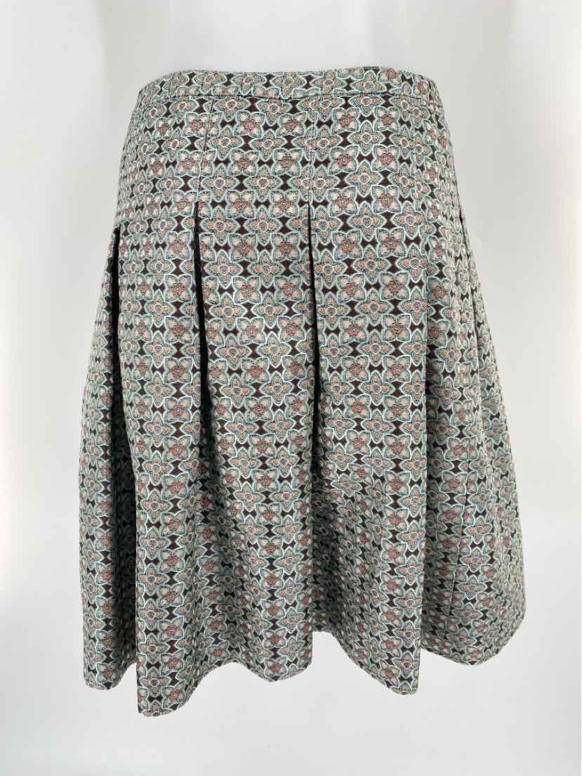 Size 2 ETCETERA Blue Print Skirt