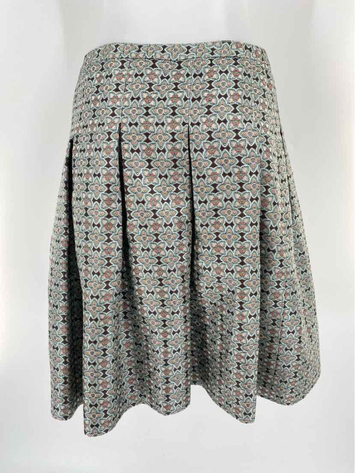 Size 2 ETCETERA Blue Print Skirt