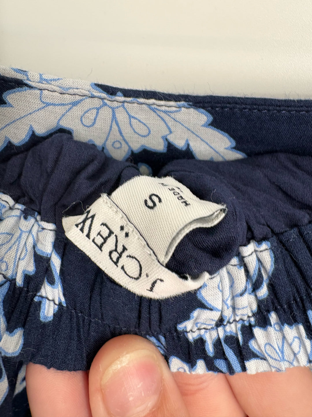 Size S J Crew Navy Print Skirt