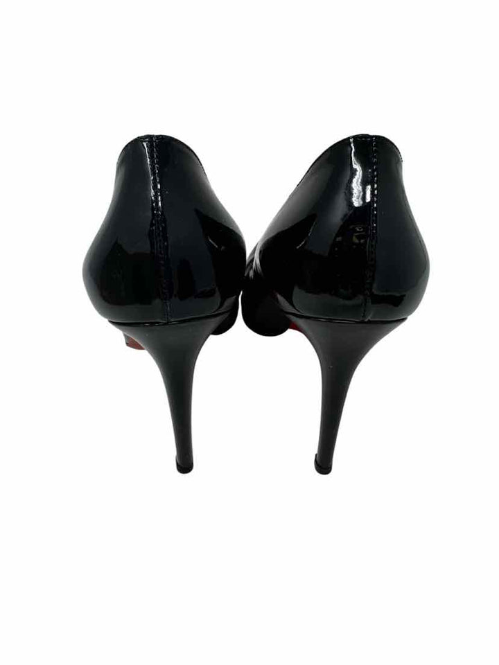 Shoe Size 39.5 CHRISTIAN LOUBOUTIN Black PATENT Luxury - Heels