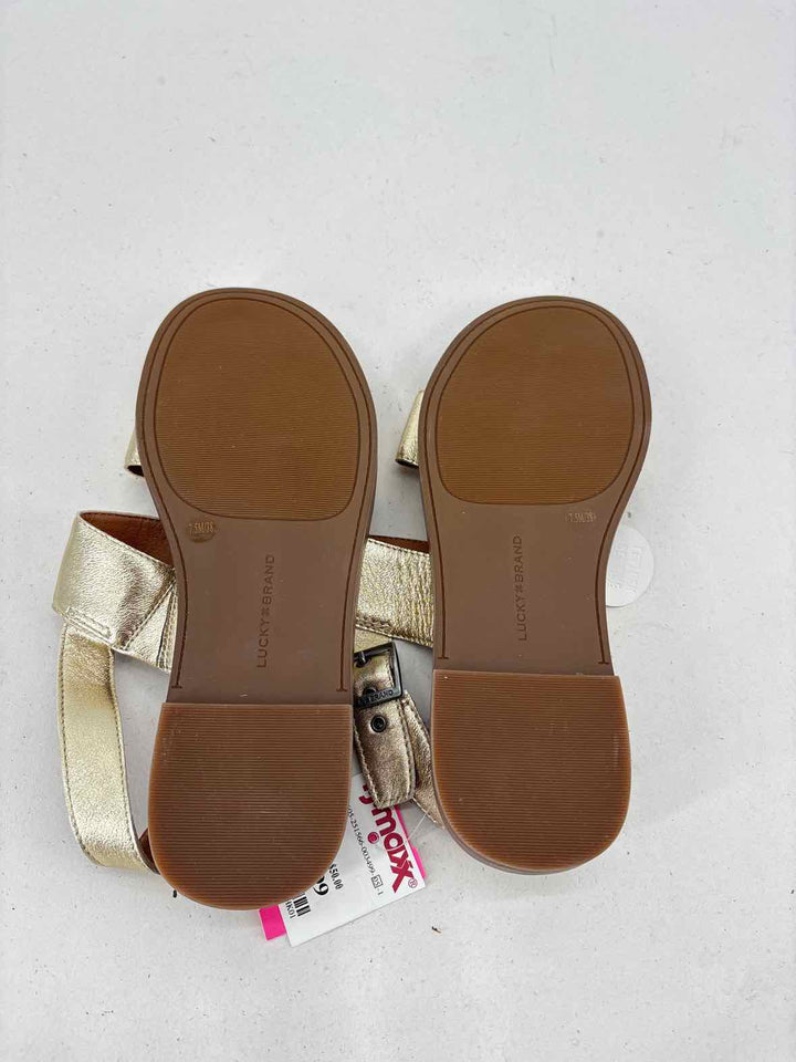 Shoe Size 7.5 LUCKY Gold Sandals