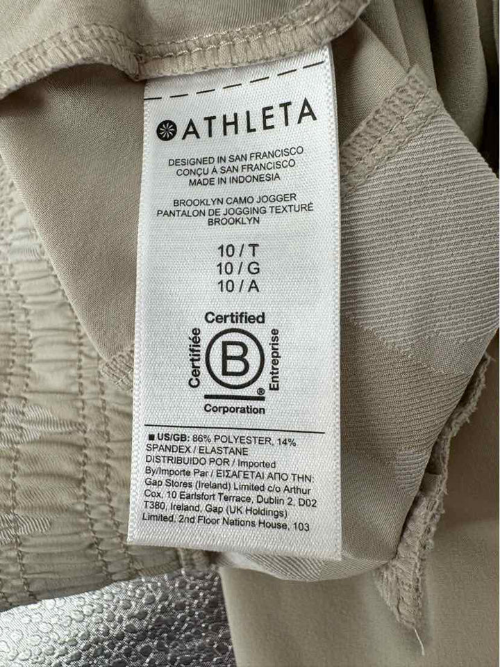 Size 10 Athleta TAN PRINT Pants