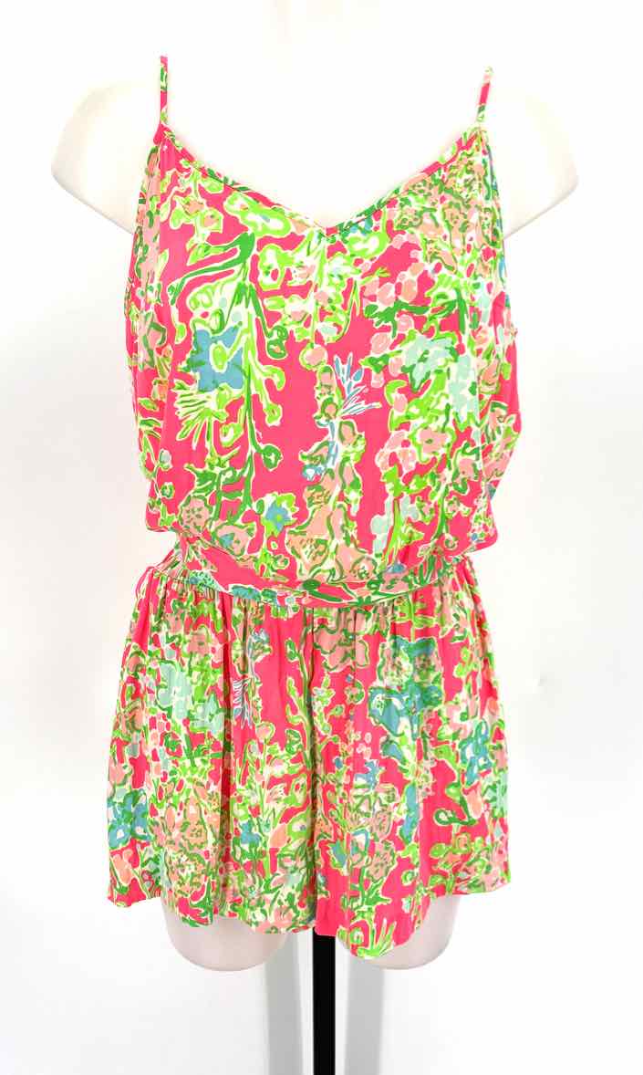Size L Lilly Pulitzer Multi-Color Silk Dress