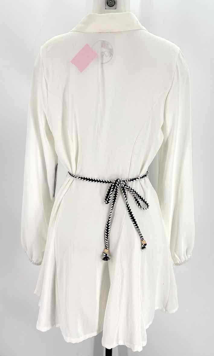Size L BLUSH White Dress