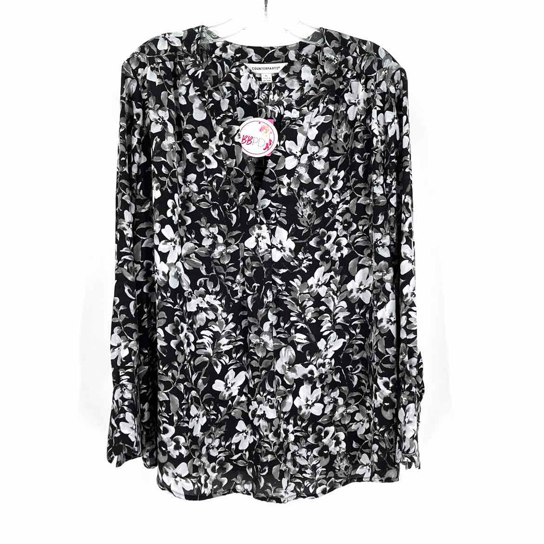 Size XL COUNTERPARTS Black/White Shirt