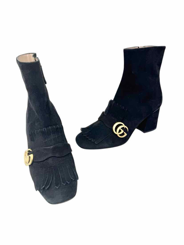 Shoe Size 39.5 Gucci Black Suede Luxury - Boots