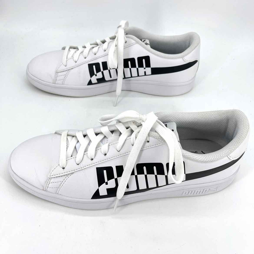 Shoe Size 44 Puma White Faux Leather Sneakers