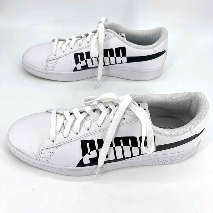 Shoe Size 44 Puma White Faux Leather Sneakers