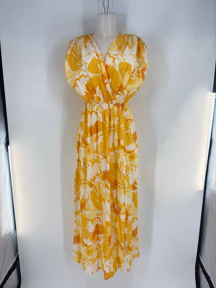Size S Yellow Print Dress