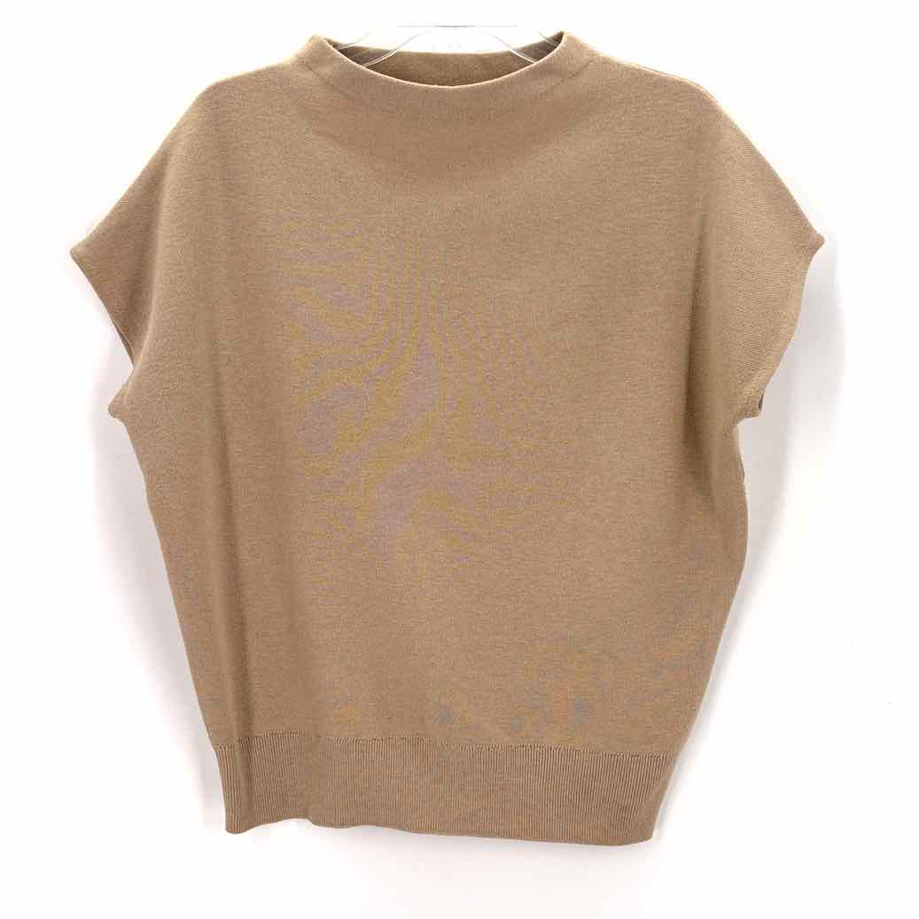 Size XS CYNTHIA ROWLEY Tan Knit Shirt